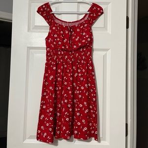 Red floral dress - size S